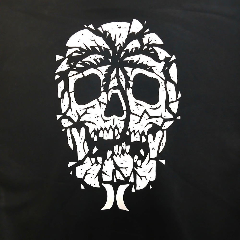 *NEW* HURLEY Sweatshirt Boy's Hoodie Pullover Size L Black F/B Graphic Designs - Picture 4 of 10